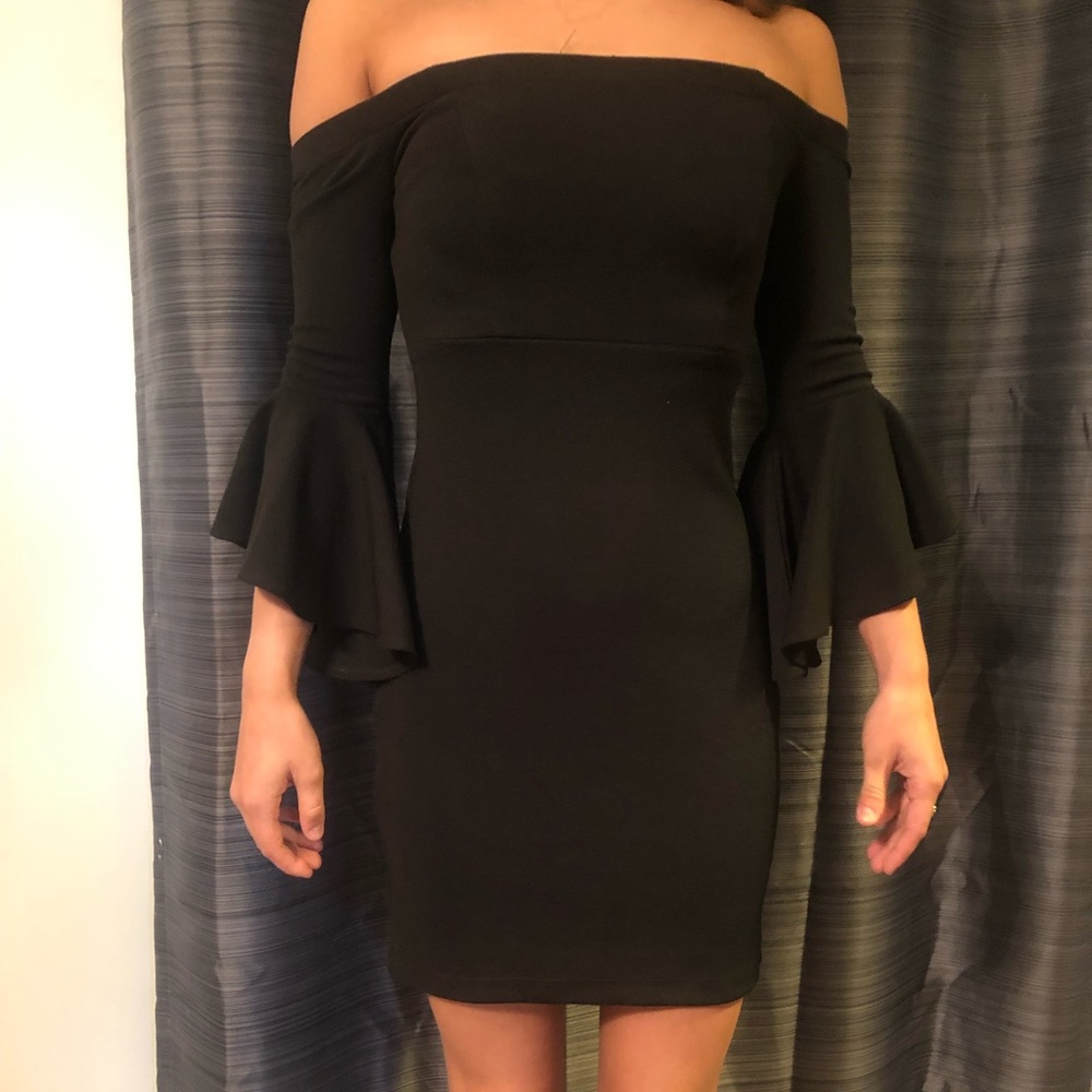 Black off the shoulder dress